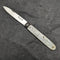 1818 British Antique White Pearl Shell Handle Pure Silver Blade Folding Pen Knife